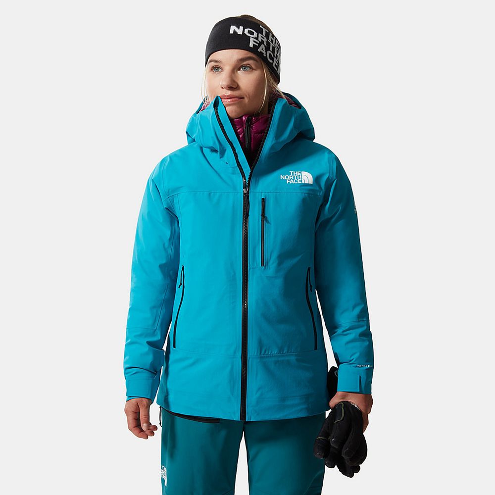 The North Face Insulated Jacket Womens Australia - The North Face Summit Futurelight™ Blue Mountaine